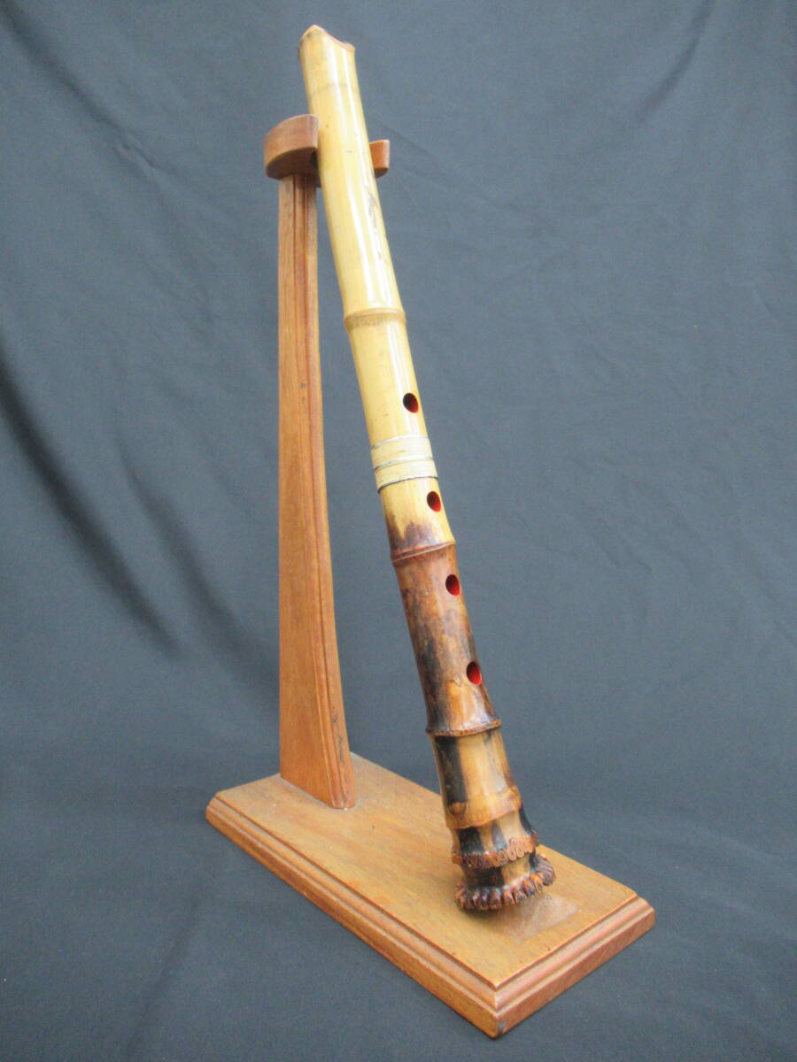 根竹・銘あり・良音材】尺八 1尺8寸相当 / 古管・和楽器shakuhachi 根