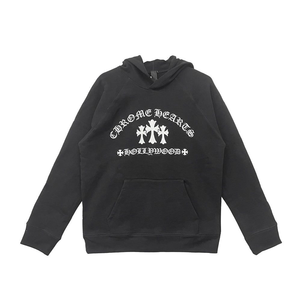 Chrome Hearts Triple Cross CH Logo Embroidered Hoodie – SHENGLI