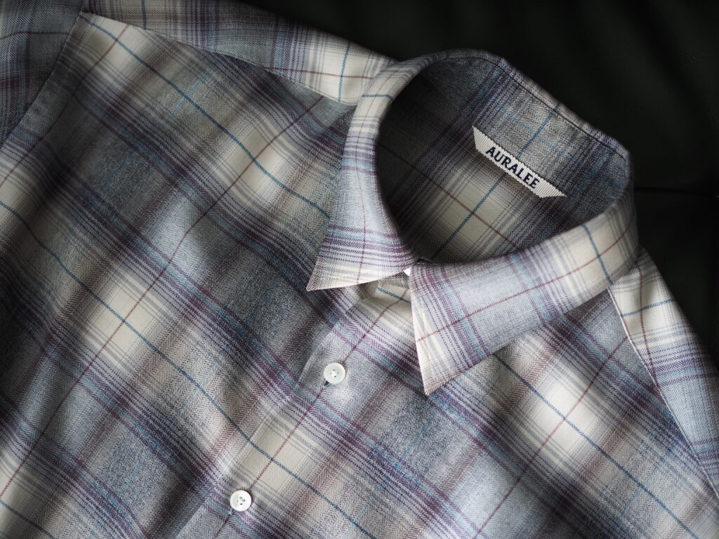 AURALEEの定番スーパーライトウールチェックシャツ 2023AW | シフクノ