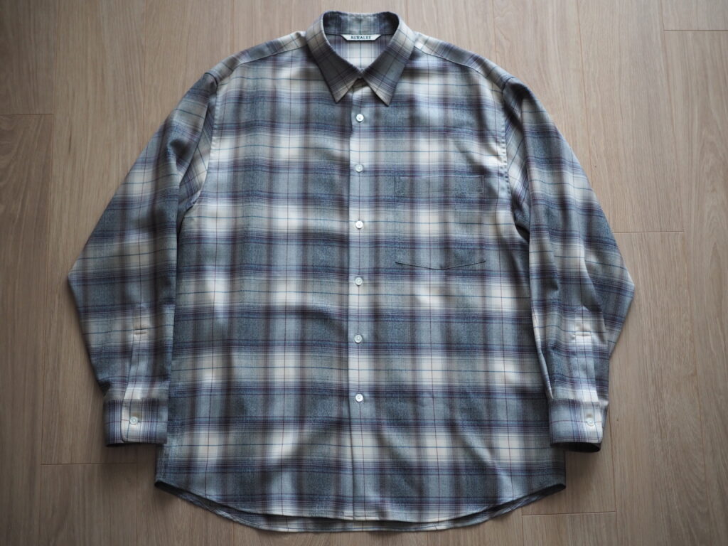 AURALEEの定番スーパーライトウールチェックシャツ 2023AW | シフクノ
