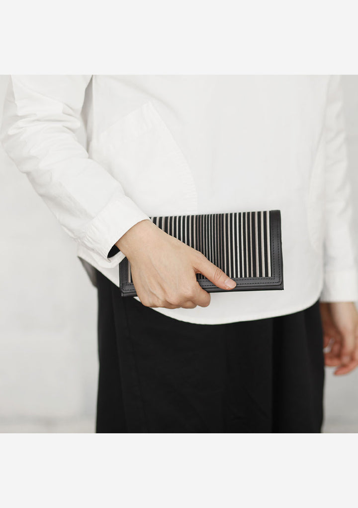 Cシリーズ 長財布（#03 無彩キュービック）箱入り ｜小倉織｜小倉 縞縞