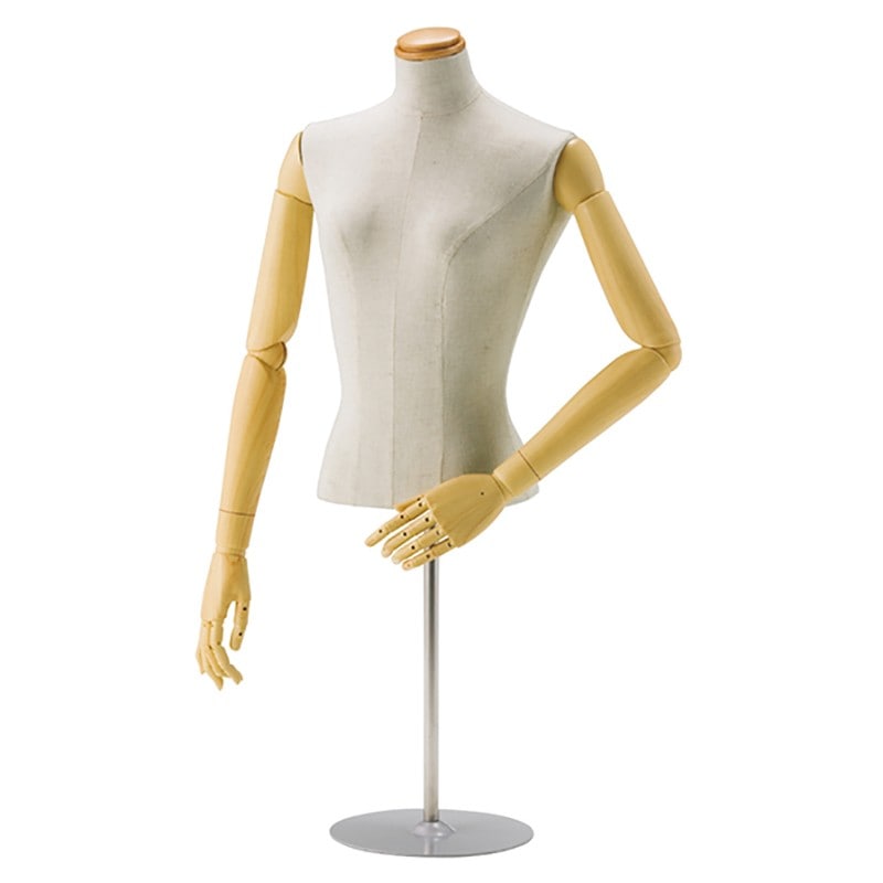 ストア・エキスプレス 婦人腕付き芯地張卓上トルソー 9号 61-179-3-1 1