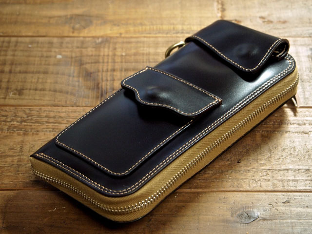 フライトウォレットType A2コードバン/革財布/長財布/新喜皮革