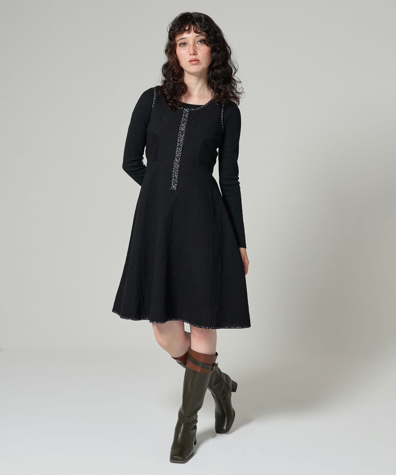 限定Price！SALE バイカラー スクエアトゥロングブーツ TINA：JOJUN 全