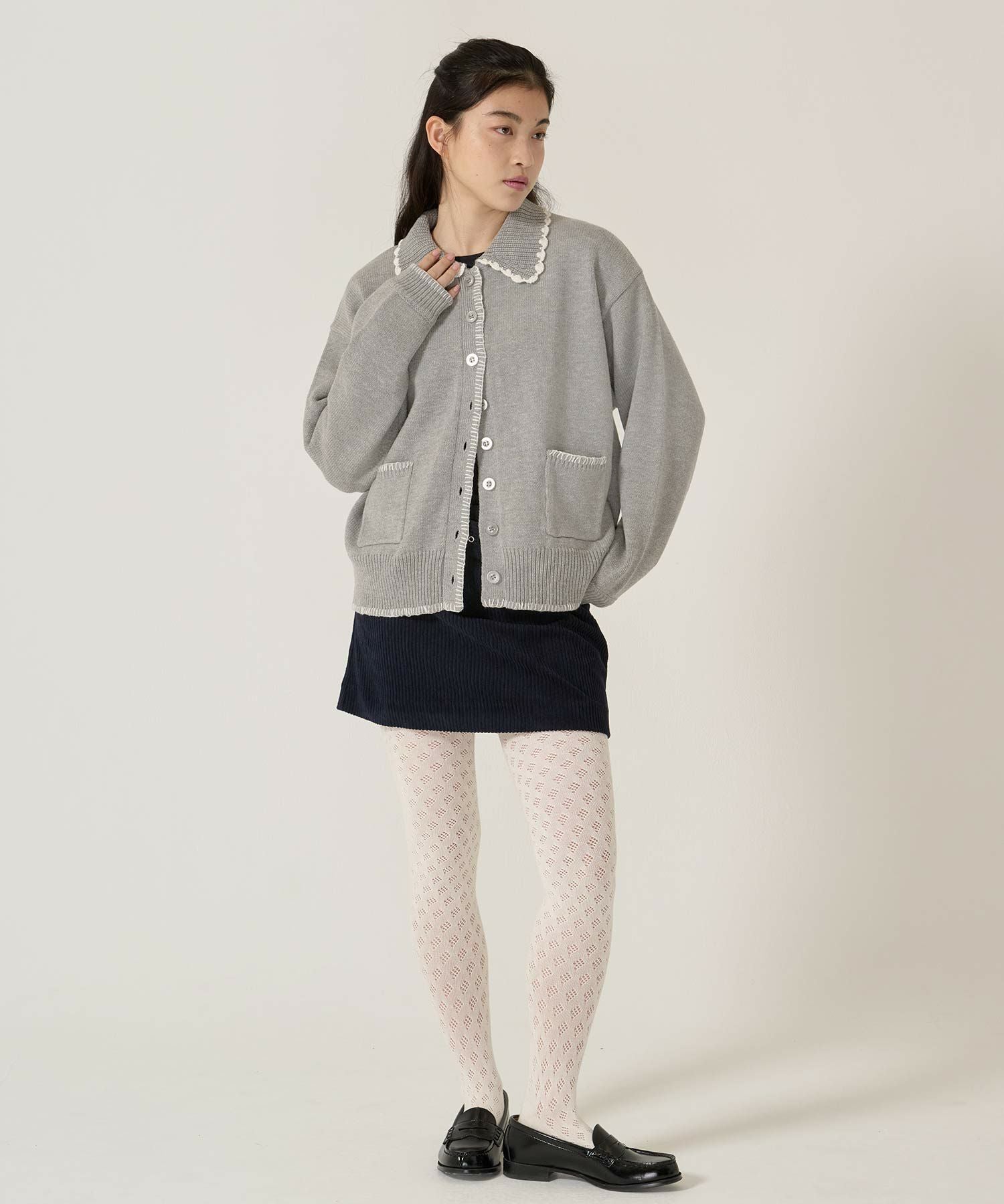 ハンドステッチ ニットジャケット TINA：JOJUN 全3色｜tnj431-1140【4