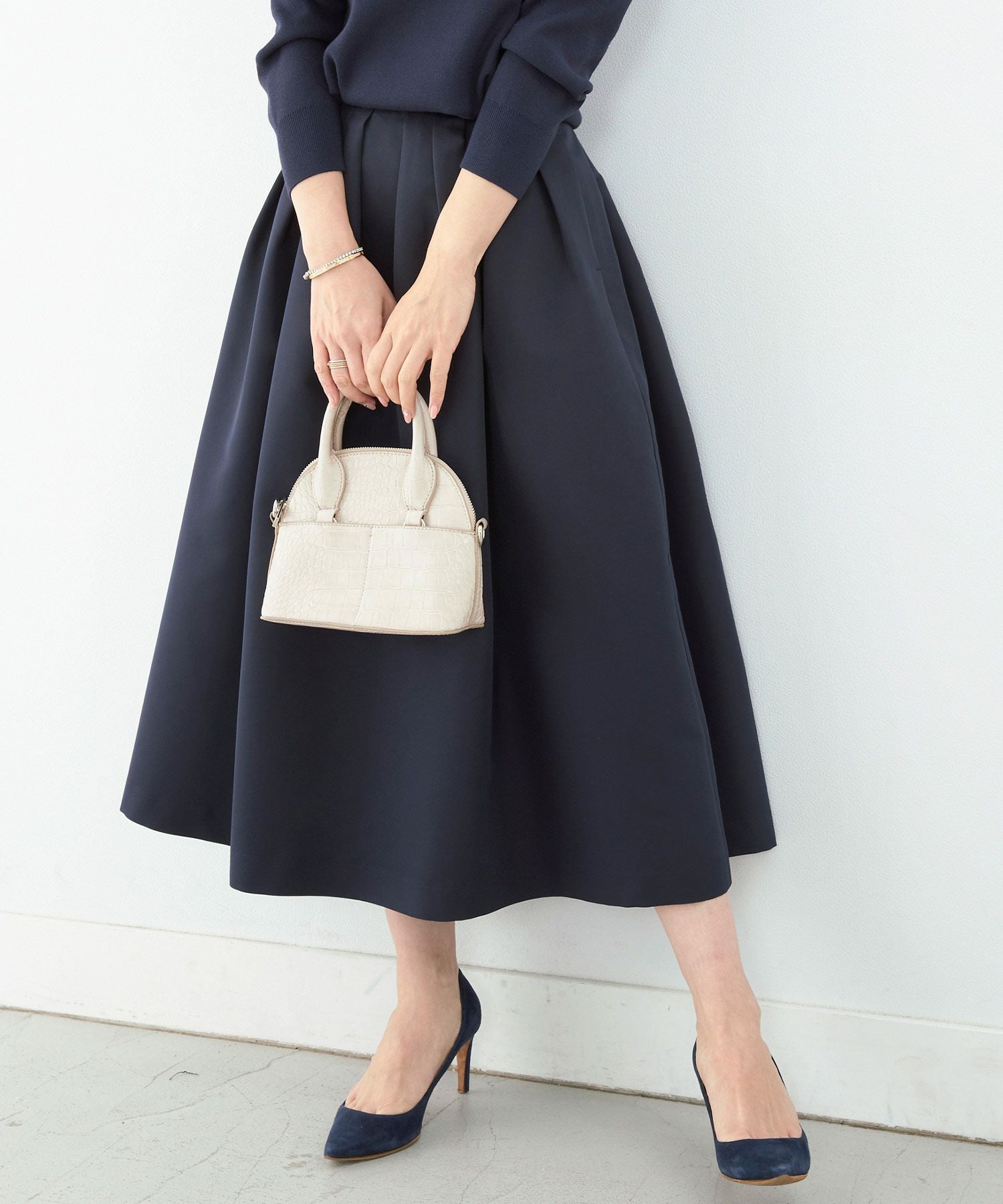 グログラン タック スカート ロング丈 Liala×PG 全5色｜lpg611-1399【7