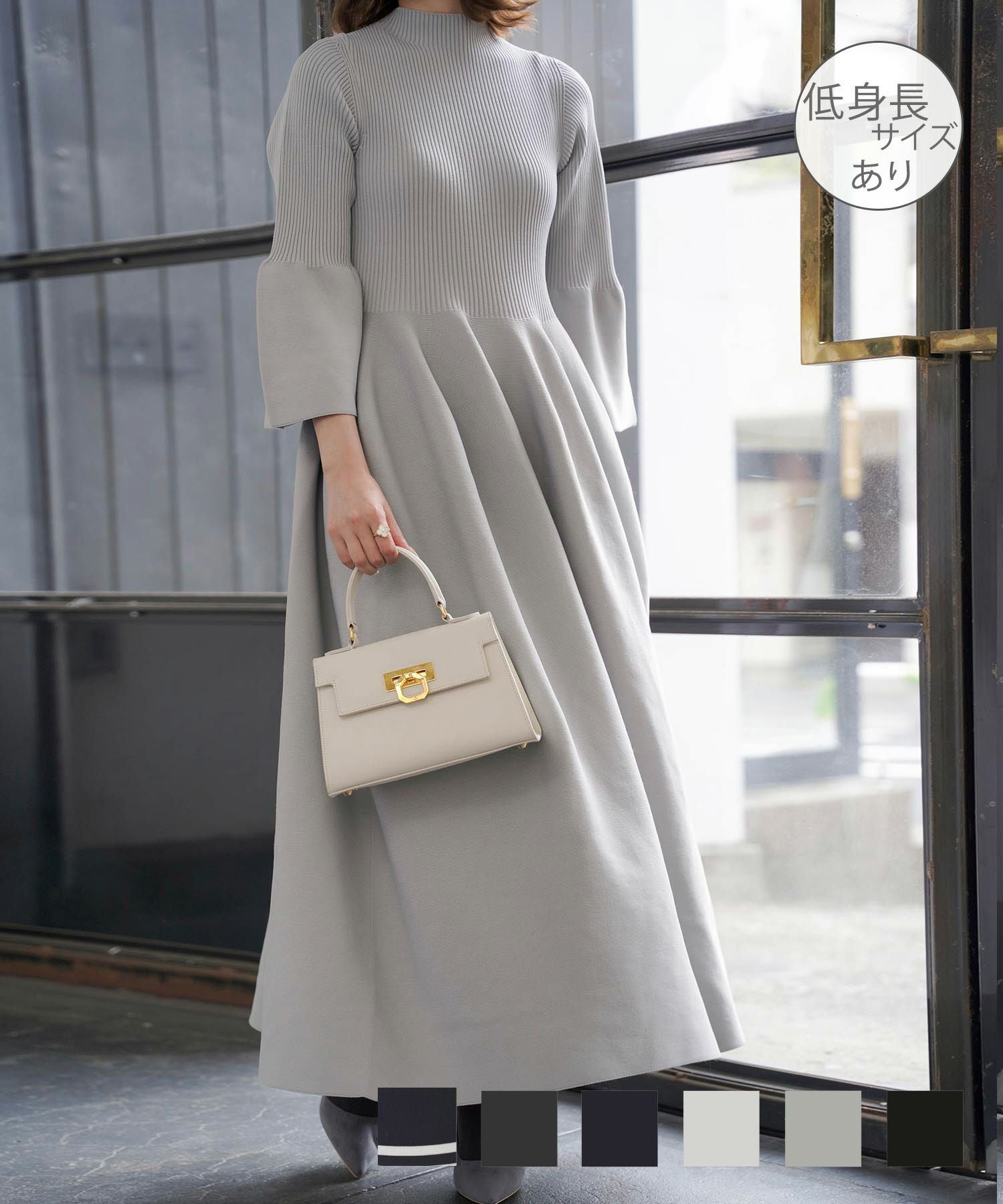 ホールガーメント ニット ロング ワンピース HUIT 全6色｜hit331-0003