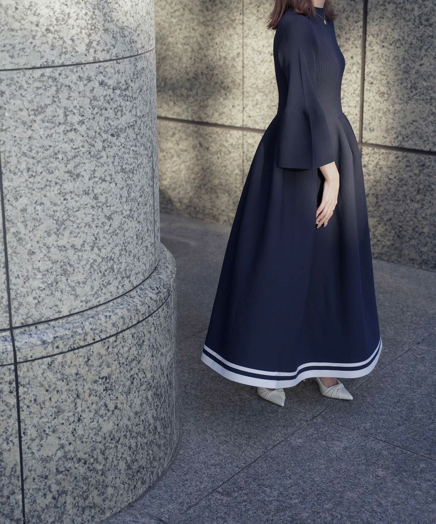 ホールガーメント ニット ロング ワンピース HUIT 全6色｜hit331-0003