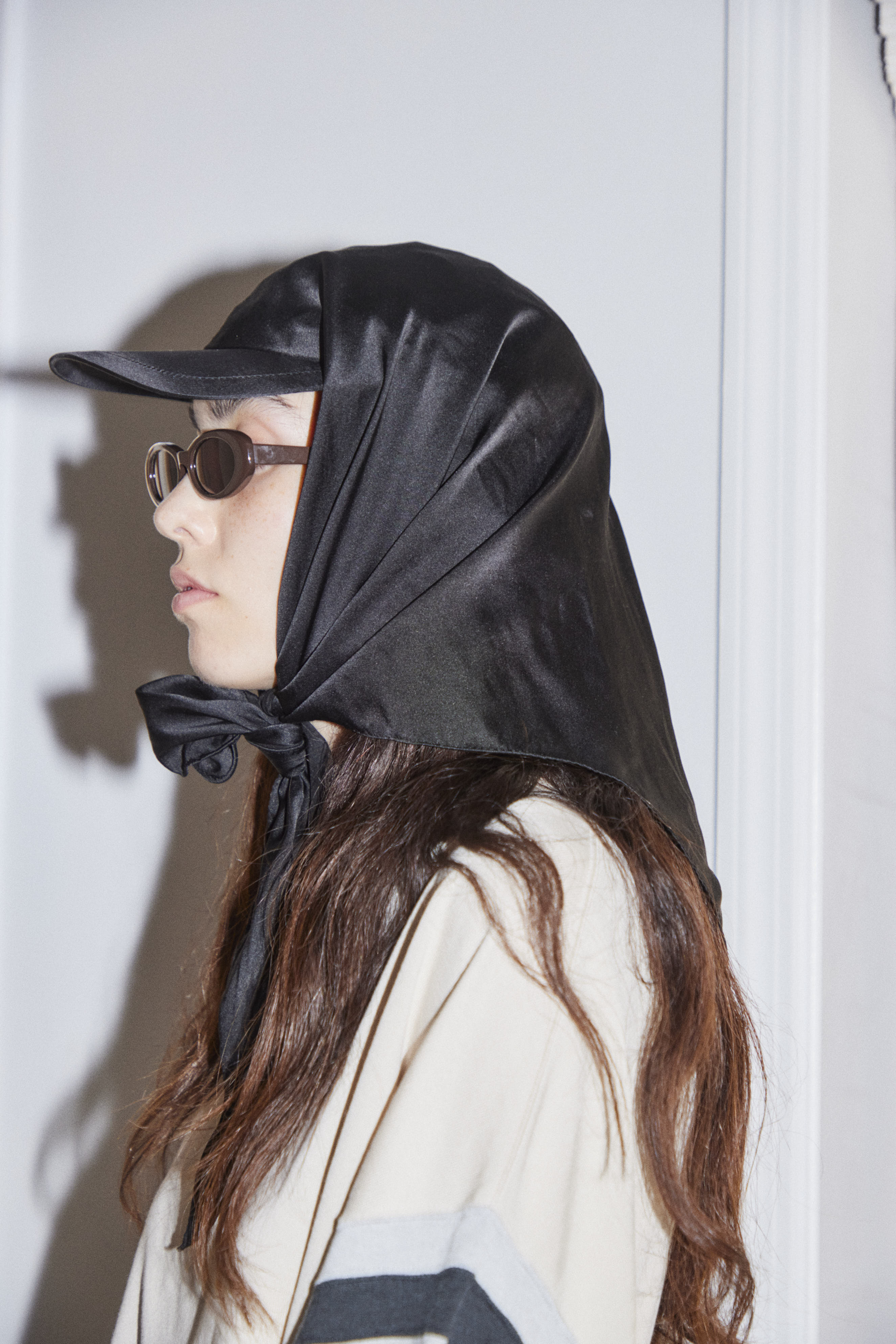 SILK SCARF CAP/ BLACK – SHISHIKUI