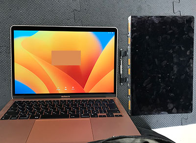 即日修理】MacBook Air M1の液晶交換修理 Model A2337 | パソコン修理