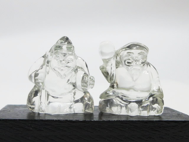 水晶彫刻 恵比寿・大黒の置物 | 幸せを呼ぶ石PAX