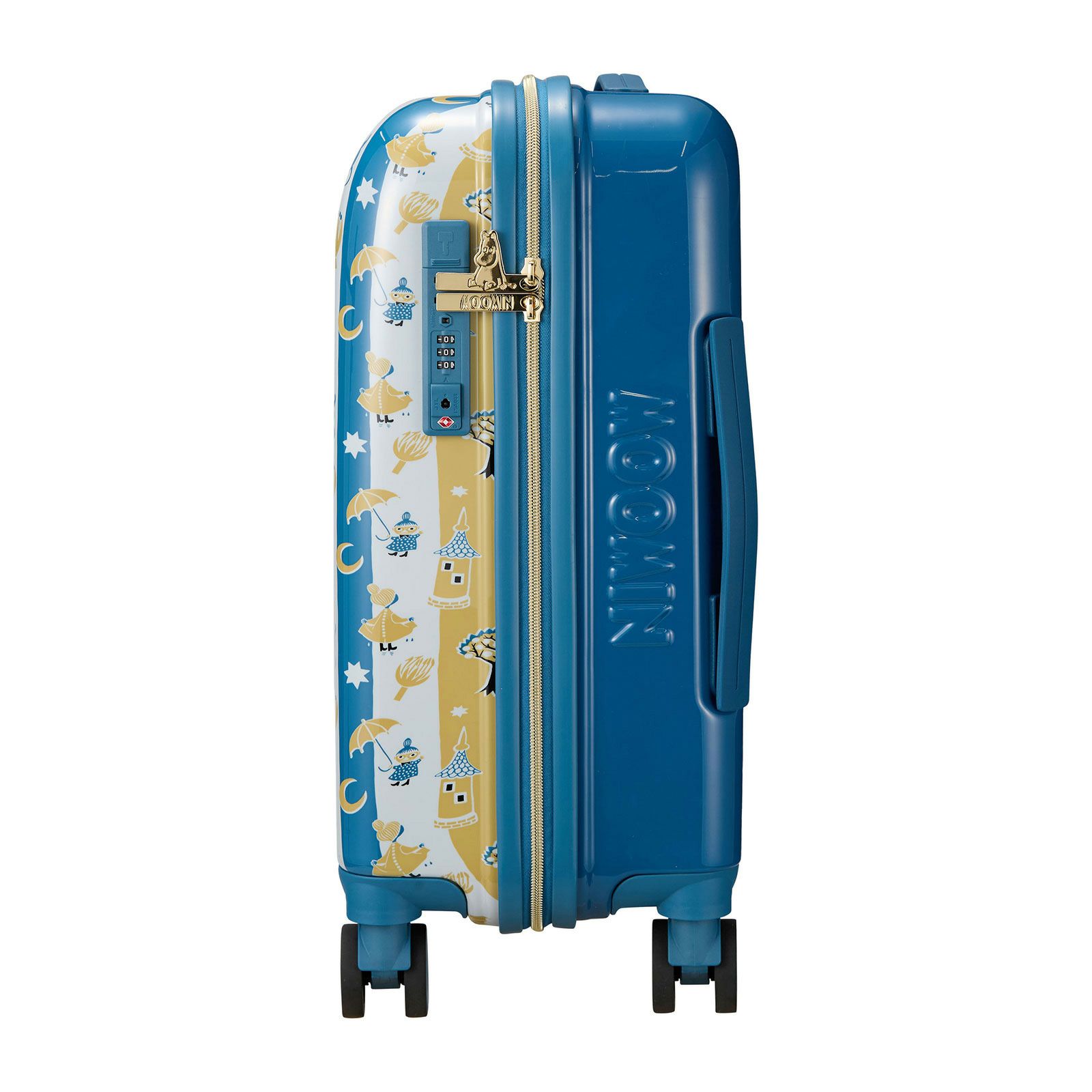 新品 送料込 ムーミン スーツケースMドットネイビー ムーミン新作をご