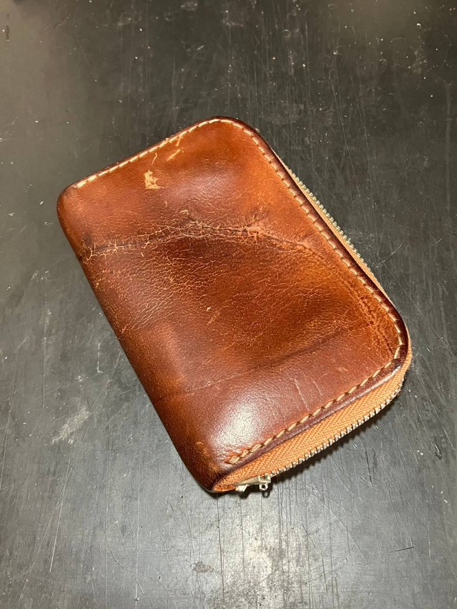 ALZUNI製焼き印のフルラウンドファスナーコインケース修理（第2584回