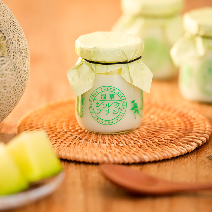 季節限定】メロンプリン｜浅草シルクプリン