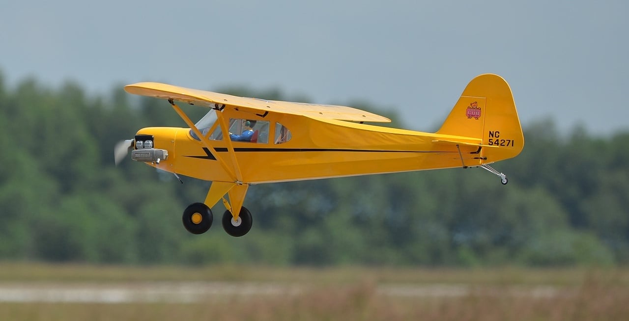 An R/C 1:4 Scale Piper J-3 Cub With A 7.5 Foot Wingspan