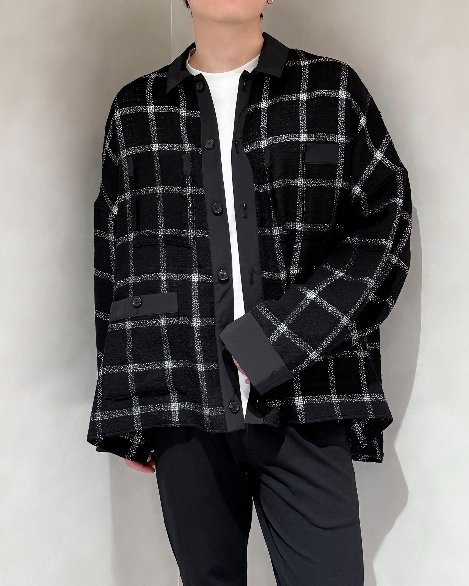 THE JEAN PIERRE - 11XL Tear Off Sheer Tweed Jacket / シアー