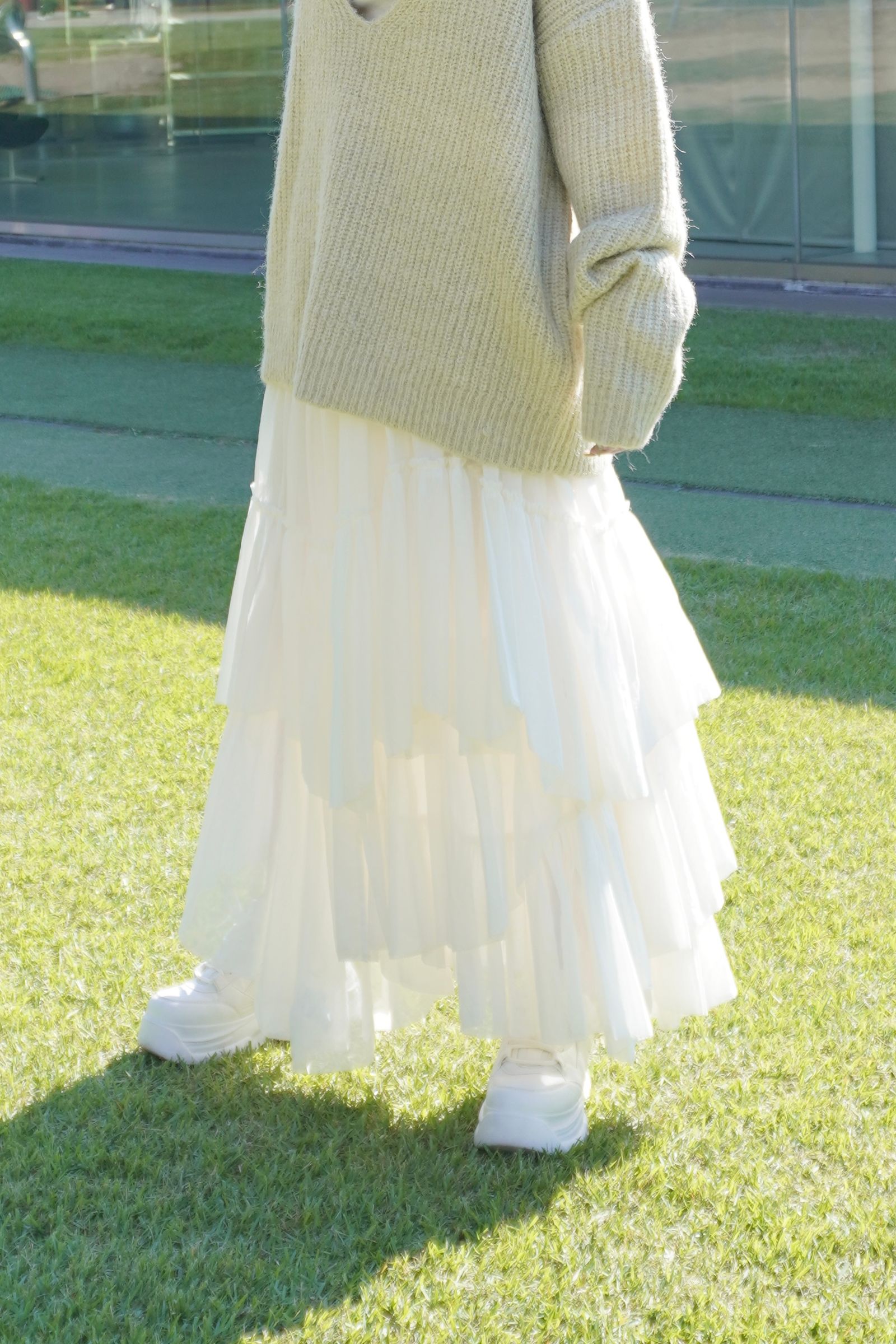 CASA FLINE - COTTON TIERED SKIRT / コットンティアードスカート