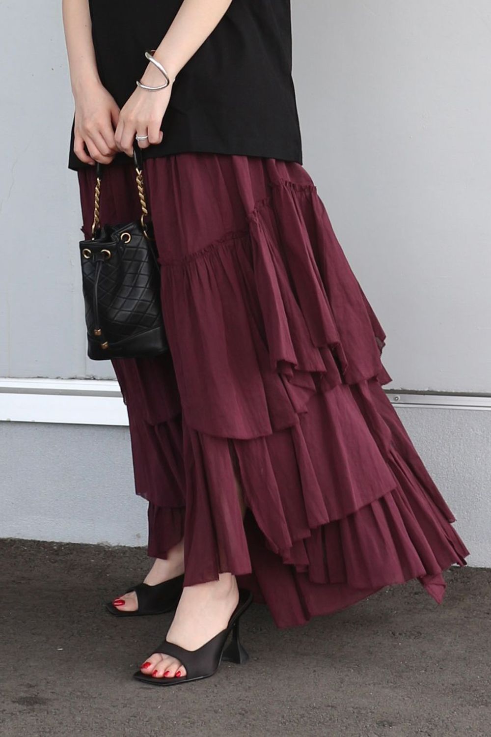 CASA FLINE - COTTON TIERED SKIRT / コットン ティアードスカート