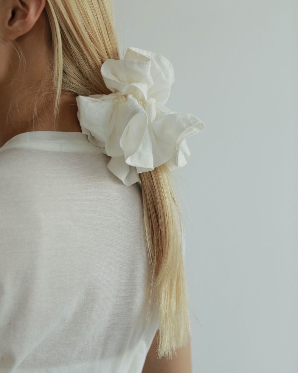 ànuke - Velour Ribbon Chouchou / ベロアリボンシュシュ (ホワイト