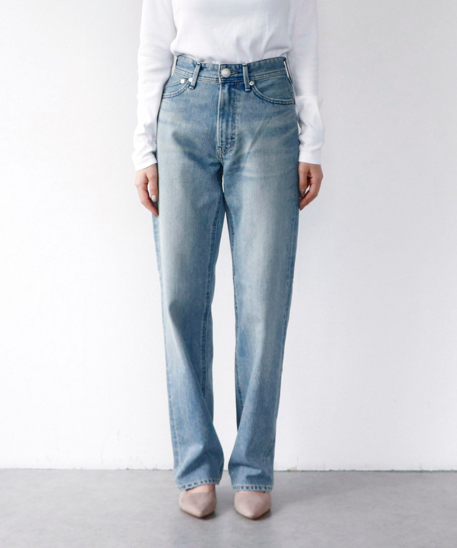 YANUK】LEA ローライズボーイズストレート サックス – Sirin Online Store