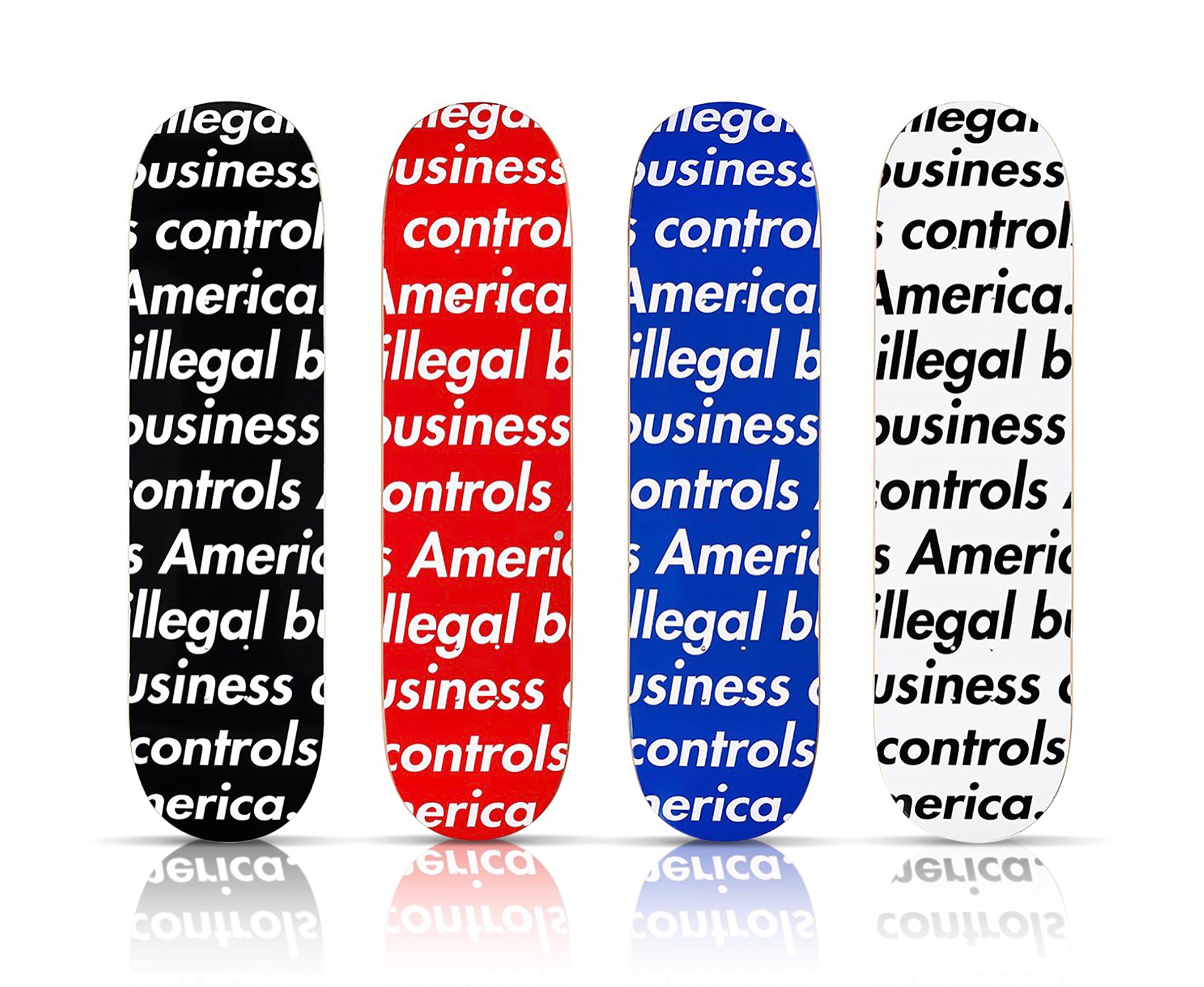 SUPREME 'Illegal Business Controls America' (2017) Quadriptych