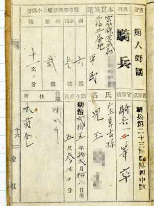 軍隊手帳大正期