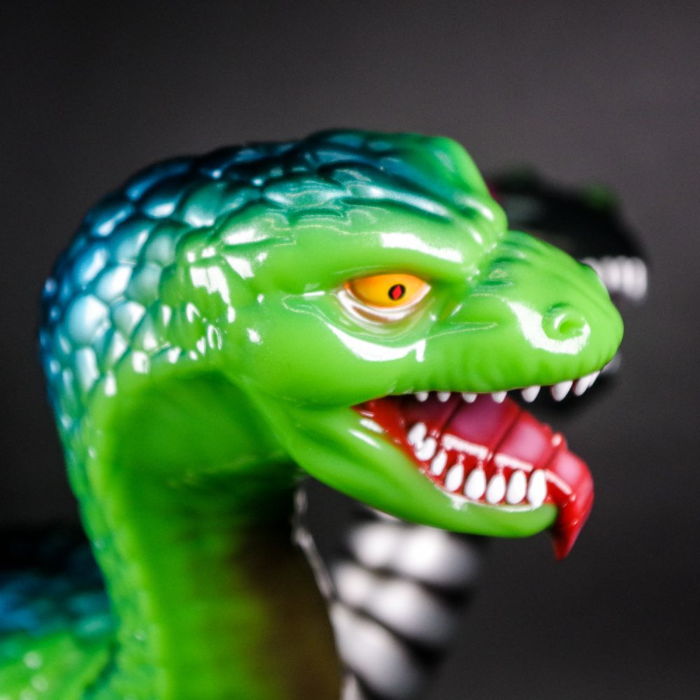 PLANET Xの「メカザウルス ズー(恐竜カラー)」が墓場の画廊に襲来