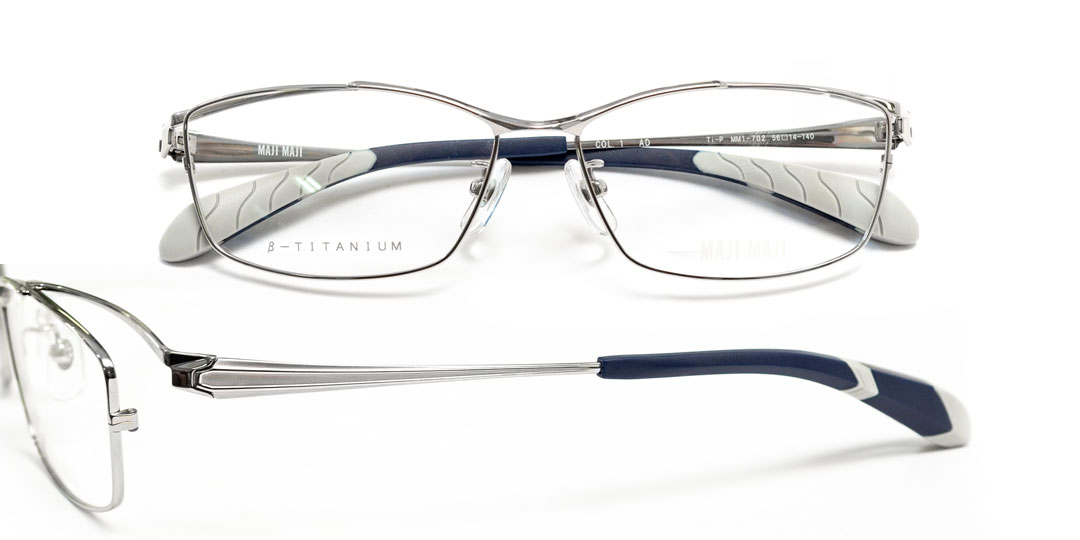 MAJI MAJI マジマジ MM1-702 C.1ライトグレー βチタンバネヨロイチタン