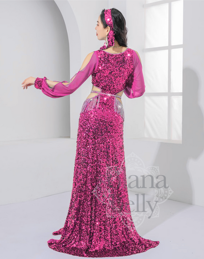 送料無料】 即納 ベリーダンス バラディドレス 衣装 ベリーダンス衣装