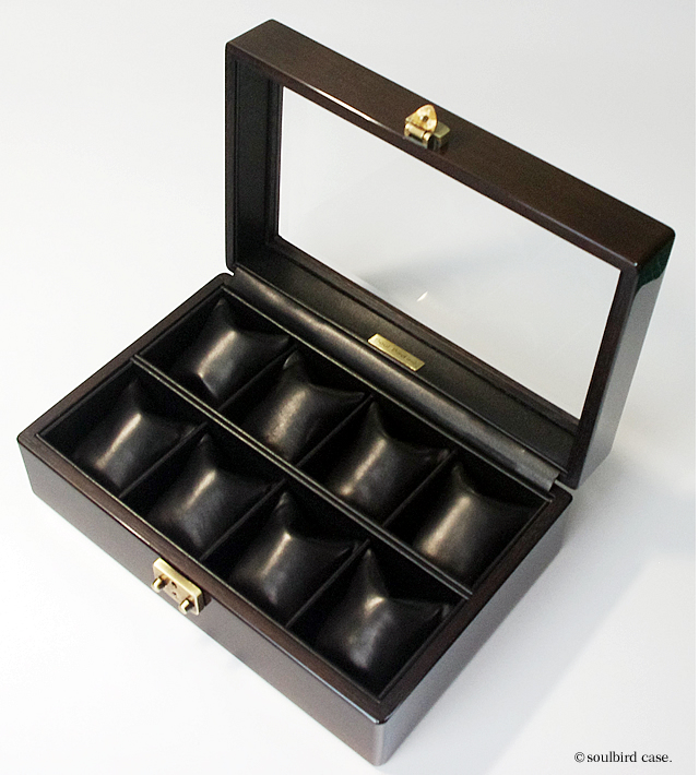 オーク材10本用 topガラス | 高級時計ケースのソウルバード