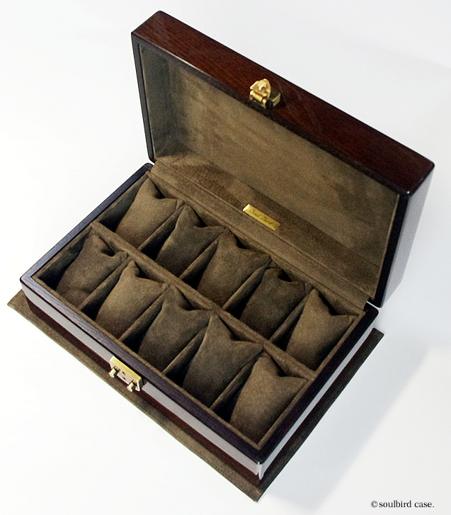 オーク材10本用 時計ケース | 高級時計ケースのソウルバード