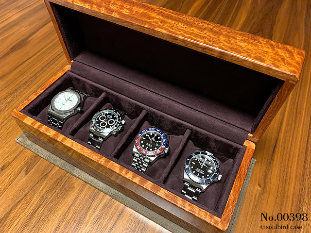 ご希望の時計ケースは紫檀 | 高級時計ケースのソウルバード