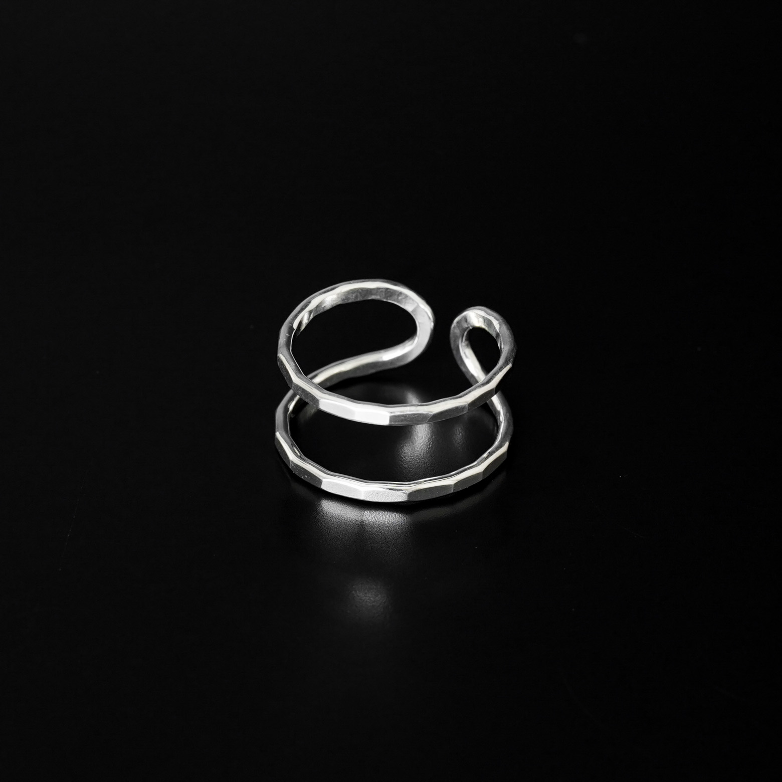 Silver Double Open Back Ring (Melissa Joy Manning) - SOURCE