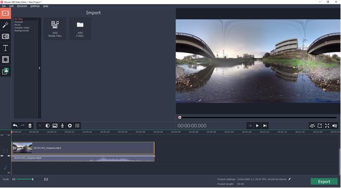 360度カメラで撮影した映像専用の動画編集ソフト「Movavi 360 Video