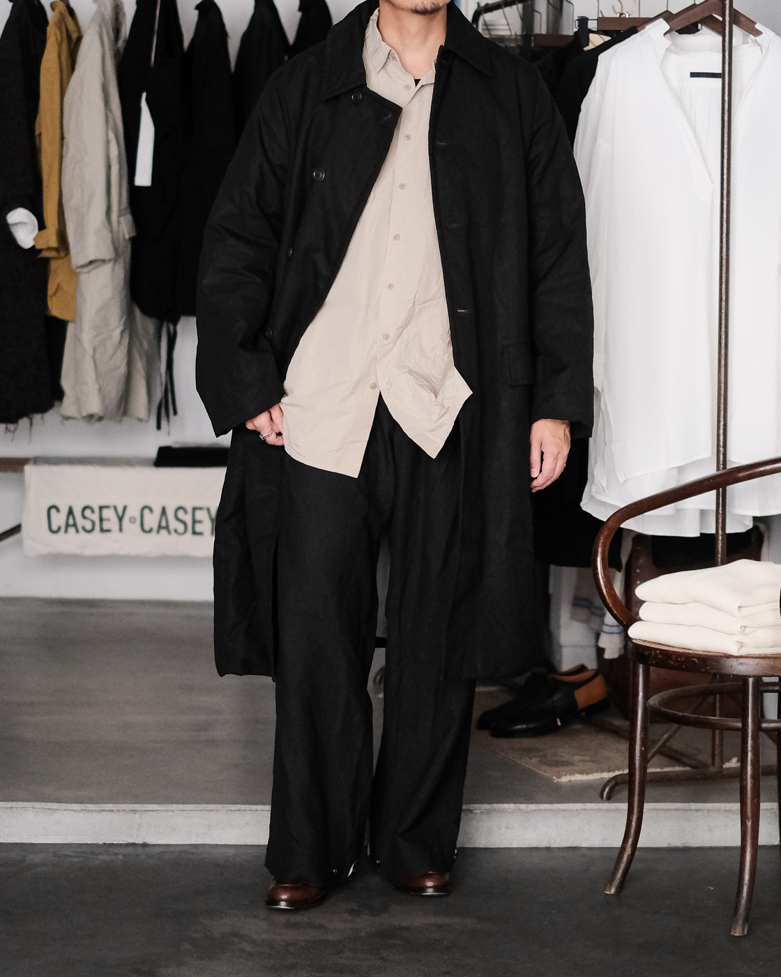 MILU COAT (H Wax) col.Black - Sleepy PEOPLE | スリーピーピープル