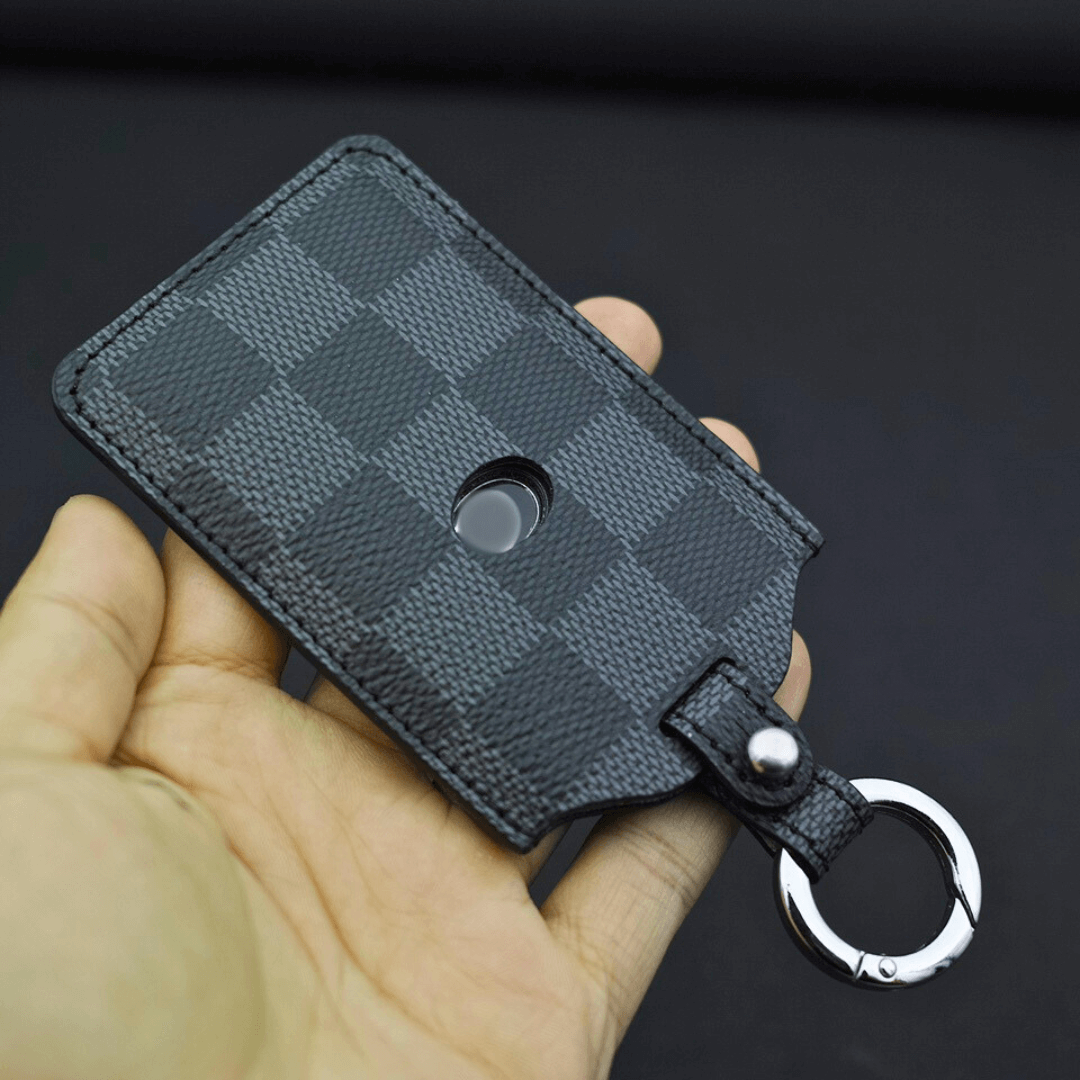 レクサス】カード型モノクロチェックレザースマートキーケース