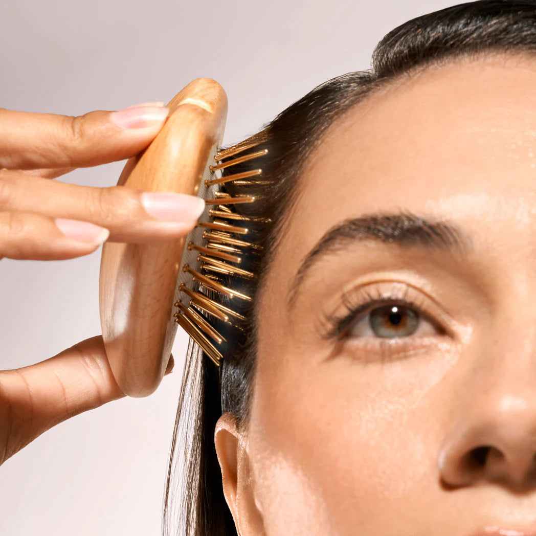 プレミアム FOX カッサ ウッド ミニハート ヘアブラシSNOW FOX