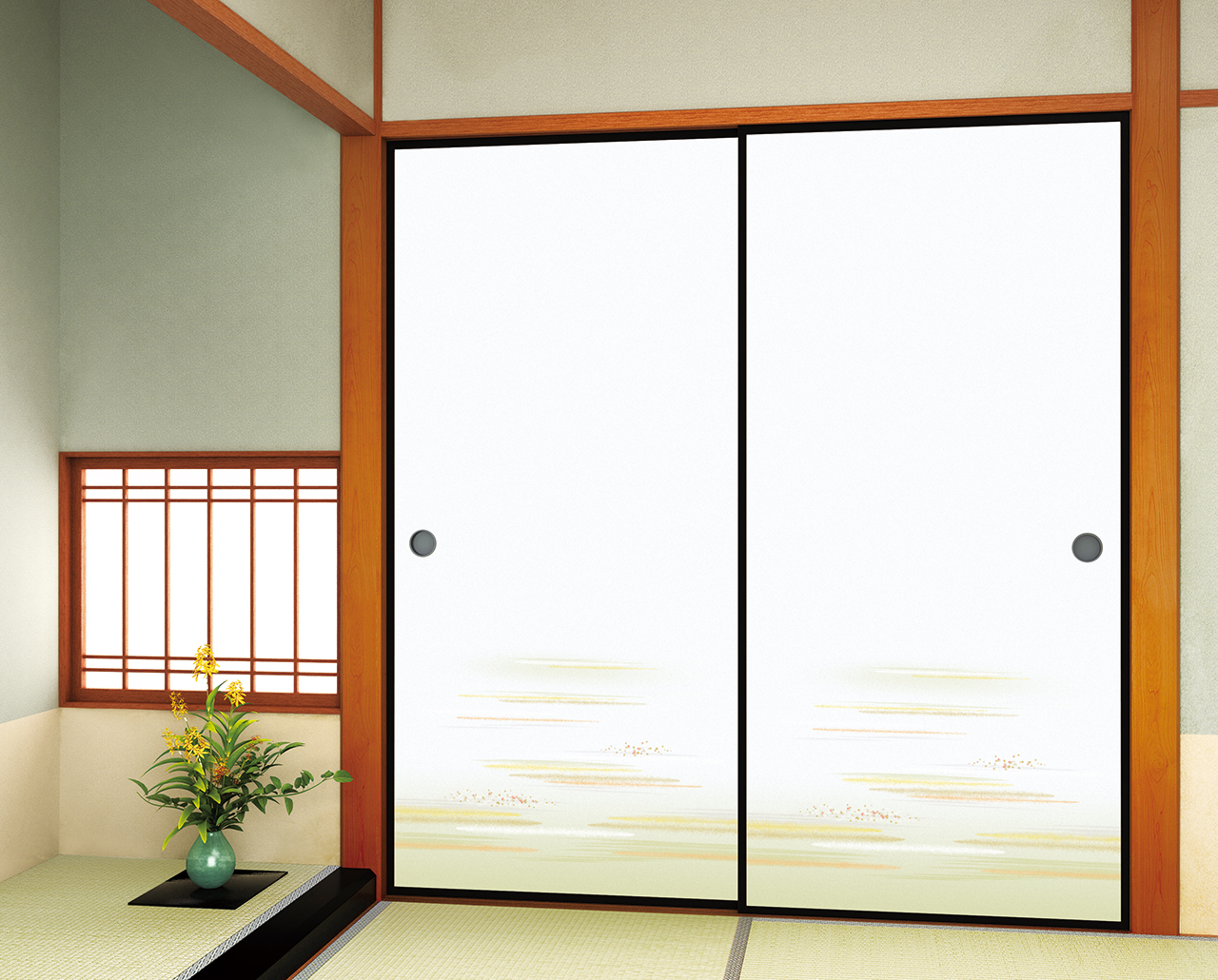 襖紙｜新鳥の子襖紙 山水第25集｜No.206｜ルノン株式会社