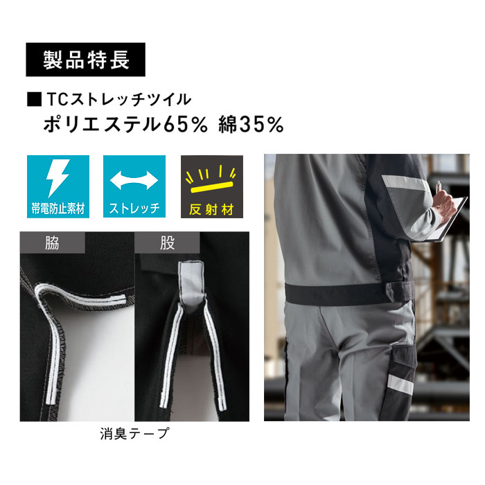 WA21805 ワンタックカーゴパンツ SUN-S サンエス 秋冬作業服 60～130cm