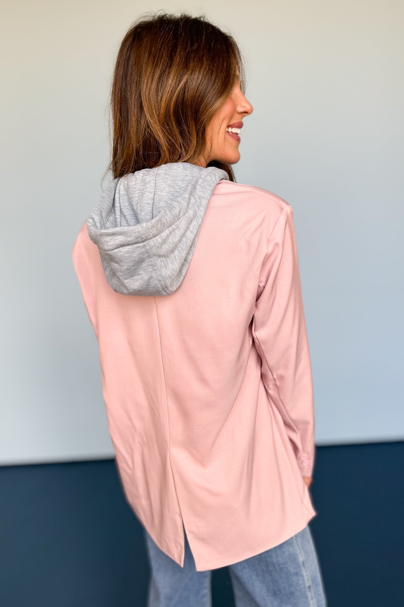 Pink Hoodie Insert Twofer Blazer *FINAL SALE* – SSYS