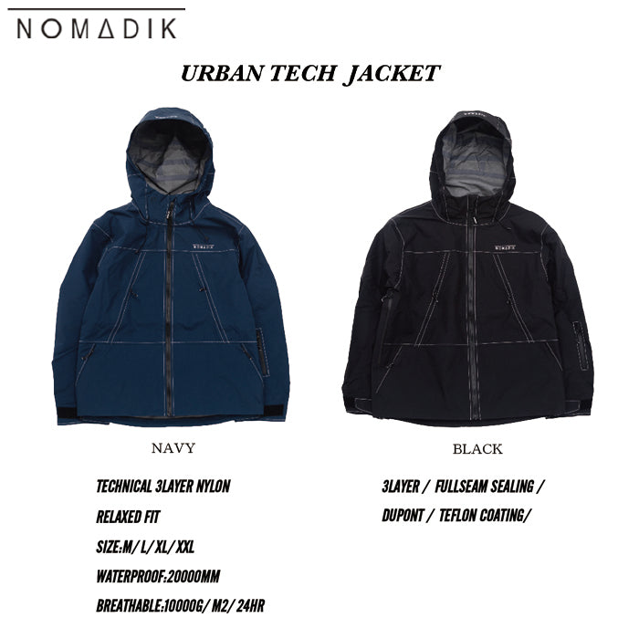 スノーボード ウェア ノマディック NOMADIK URBAN TECH JKT BLACK 日本