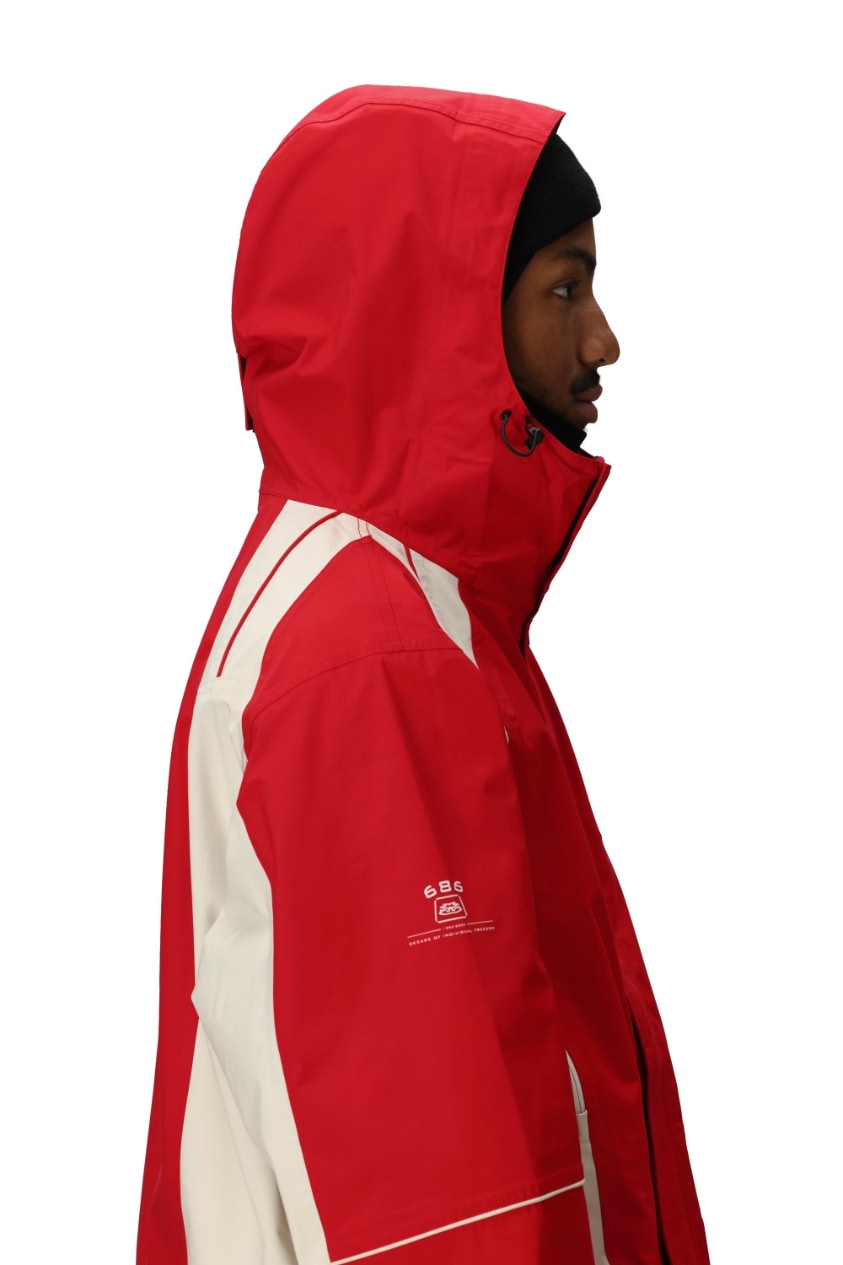 686 ロクハチロク MENS 2002 X3 SHELL JACKET TRUE RED COLORBLOCK 25