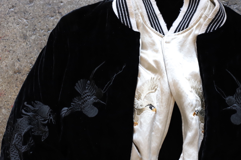 VINTAGE SATIN / VELVET REVERSIBLE ZIP JACKET [ KEITAMARUYAMA