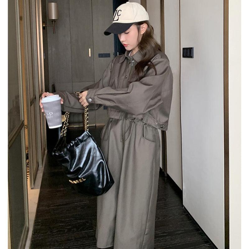 テックレイヤードワンピース(2colors)(茶/ピンク)秋/冬/春カジュアルワンピ