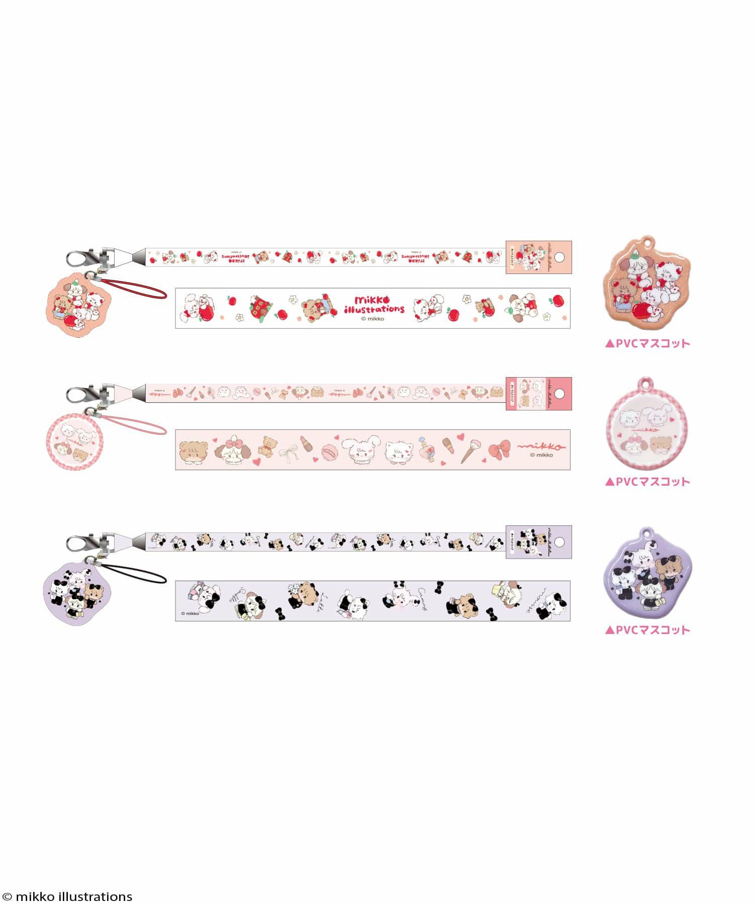 ≪mikko illustrations≫マスコット付ネックストラップ|SPINNS 公式