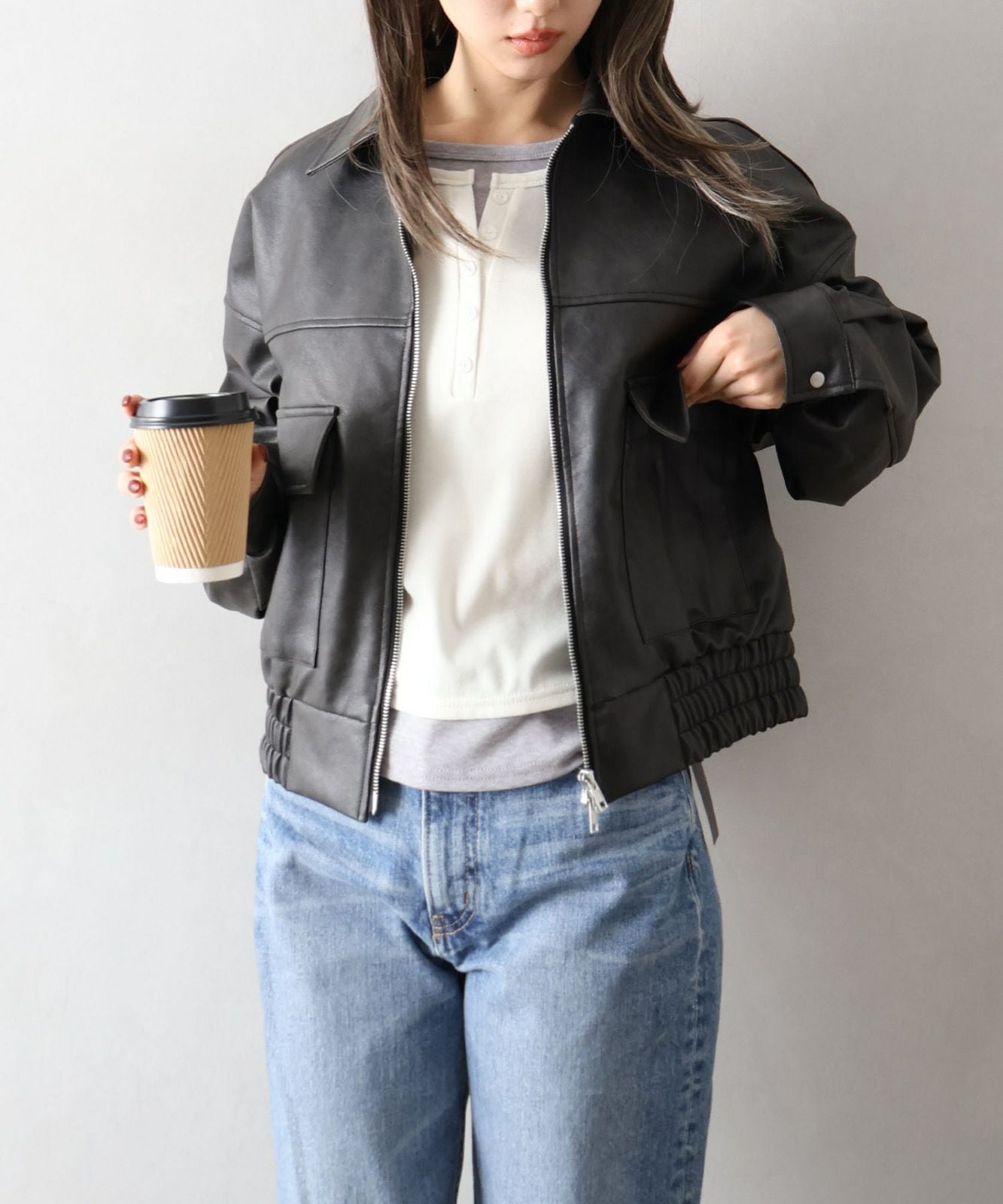 アンティークレザーダブルZIPブルゾン | SpRay