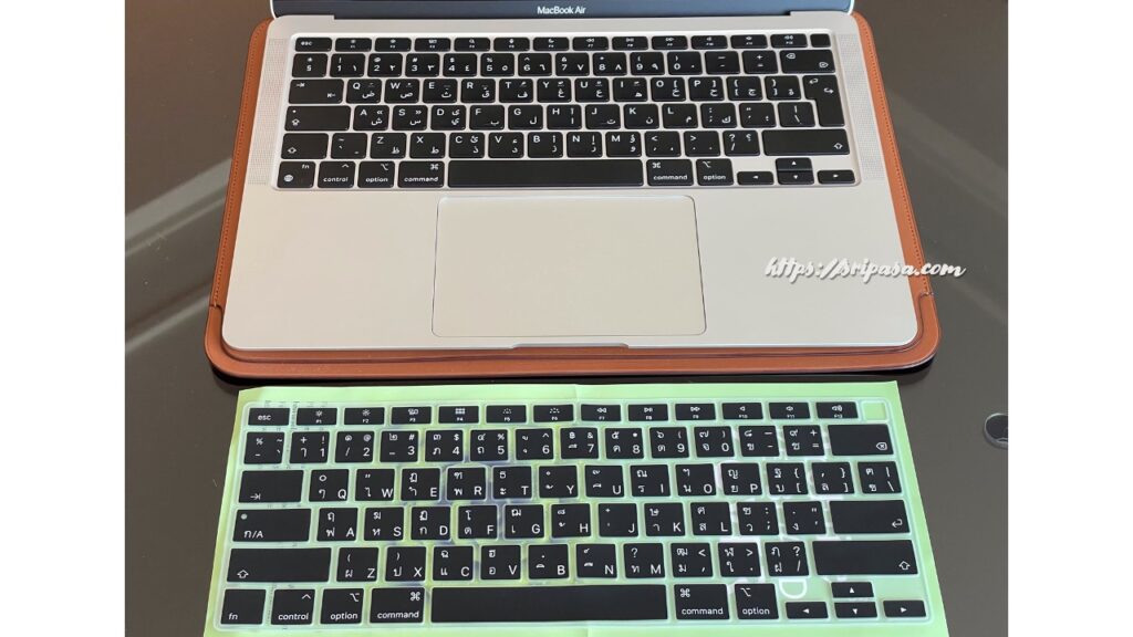 MacBook Air用のタイ語（タイ文字）シリコンキーボードカバー｜ぱさたび