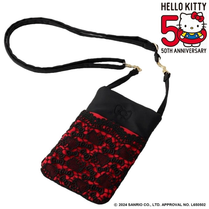 A-642 Hello Kitty×近沢レース店×スワニーコラボ 3wayポーチ (S