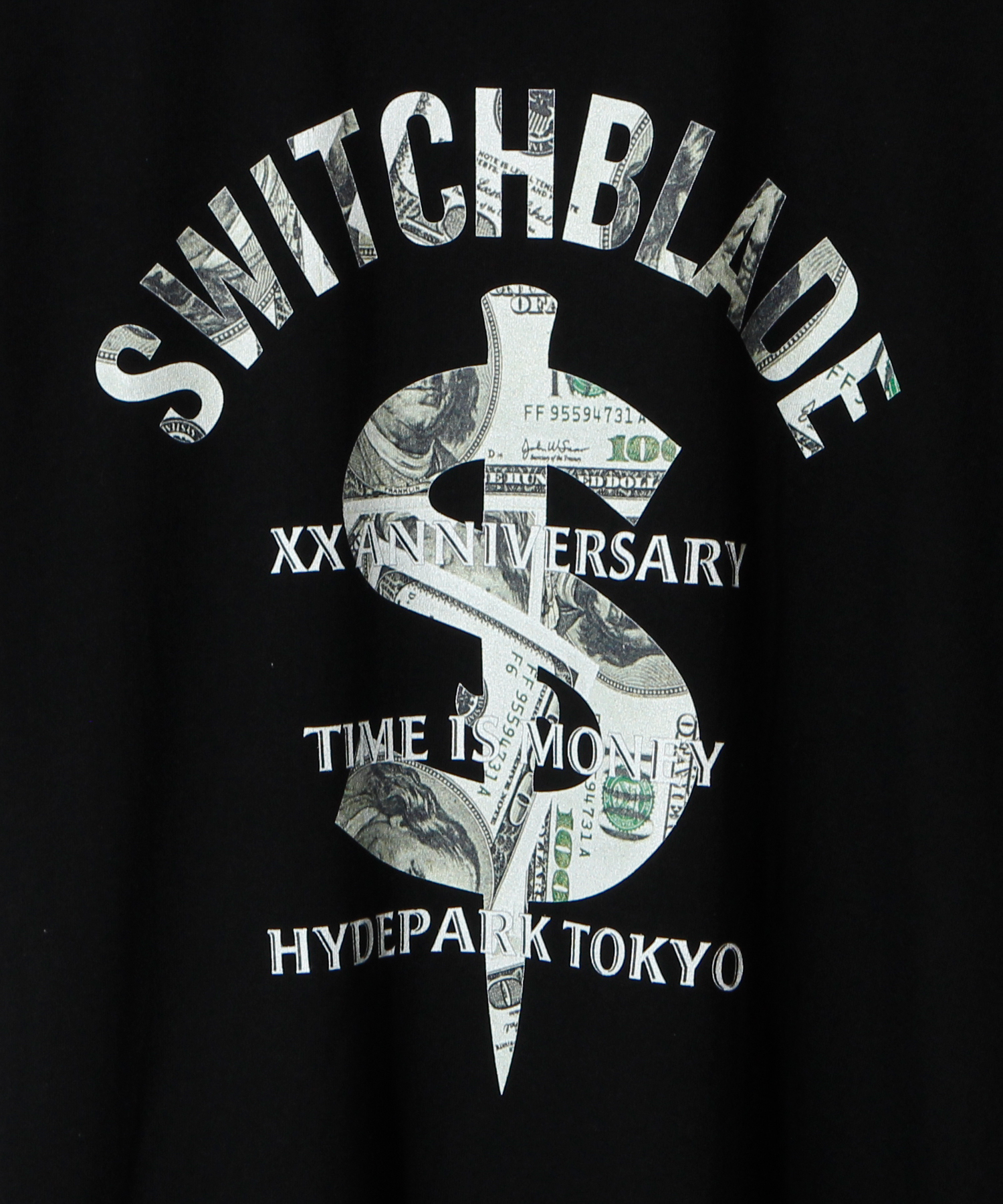 HYDE x SWITCHBLADE XX ANNIVERSARY HYDEPARK TOKYO TEE [BLACK
