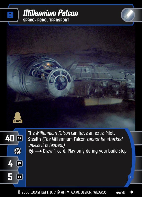 Millennium Falcon (Q) Card - Star Wars Trading Card Game